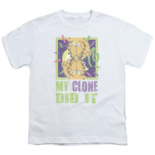 Garfield My Clone Did It Kids Youth T Shirt White