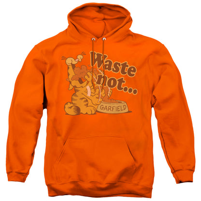 Garfield Waste Not Mens Hoodie Orange