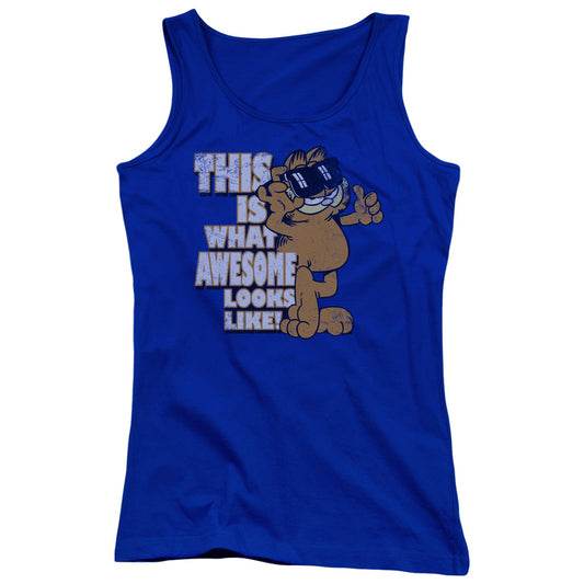 Garfield Awesome Womens Tank Top Shirt Royal Blue