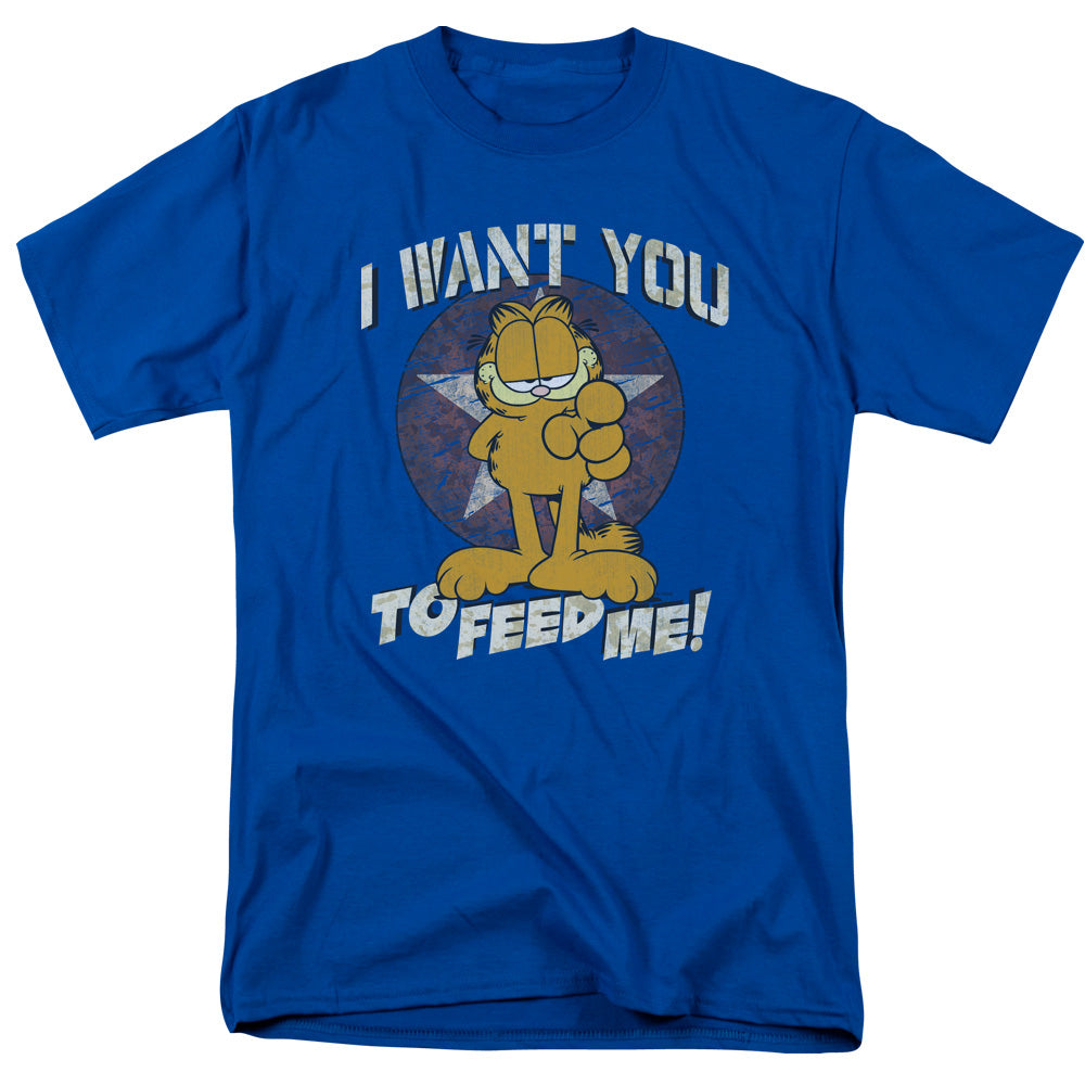 Garfield I Want You Mens T Shirt Royal Blue