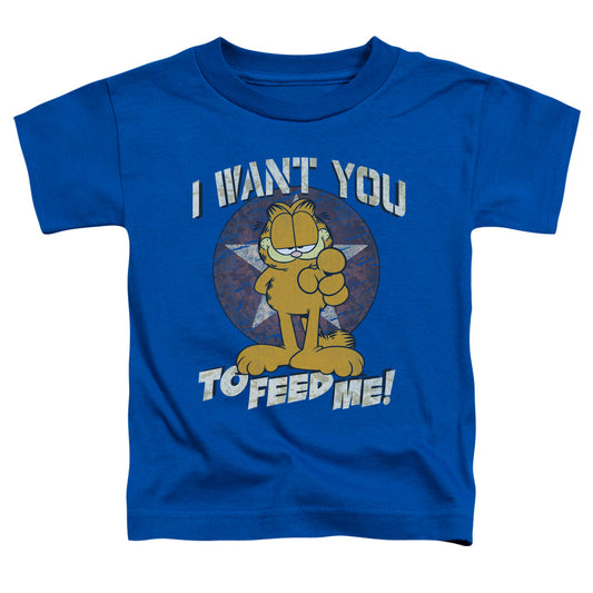 Garfield I Want You Toddler Kids Youth T Shirt Royal Blue