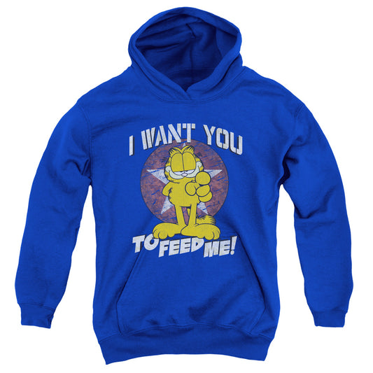 Garfield I Want You Kids Youth Hoodie Royal