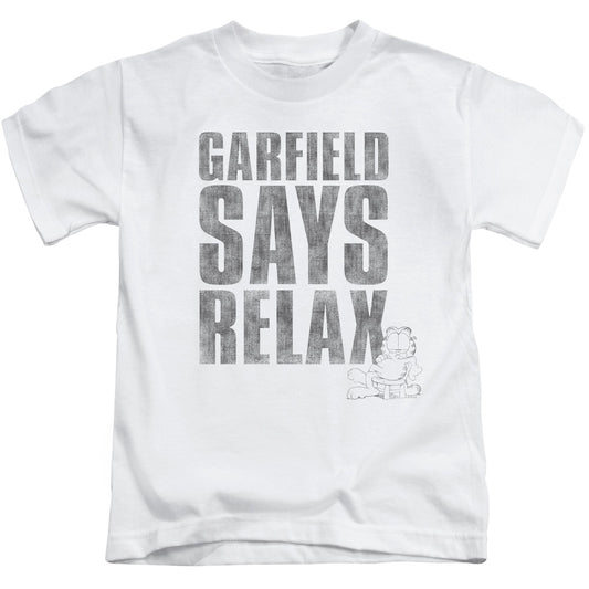 Garfield Relax Juvenile Kids Youth T Shirt White