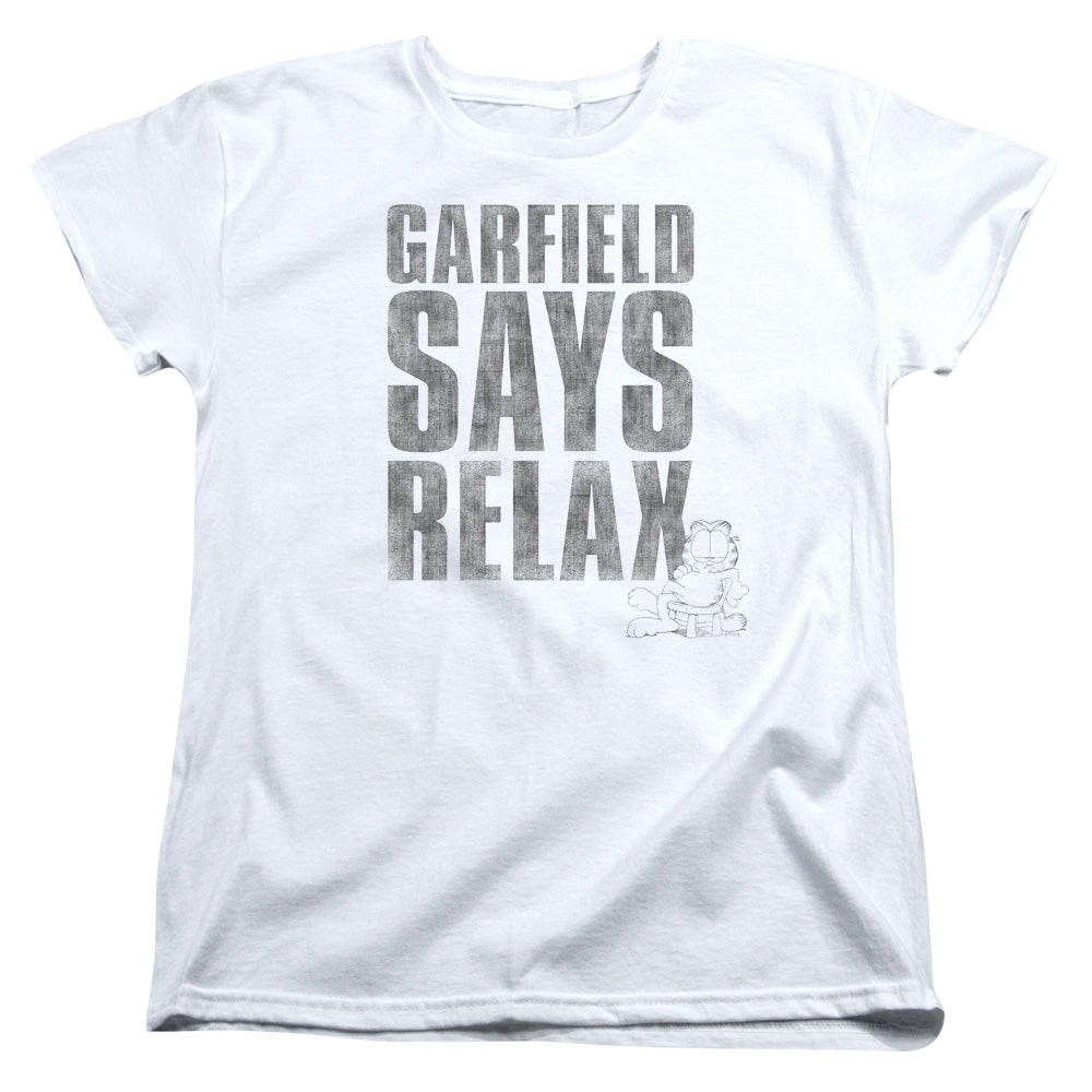 Garfield Relax Womens T Shirt White