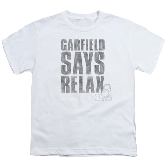 Garfield Relax Kids Youth T Shirt White