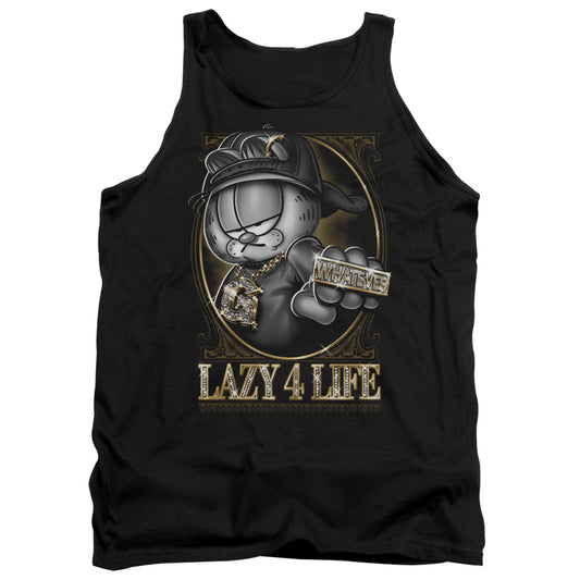 Garfield Lazy 4 Life Mens Tank Top Shirt Black