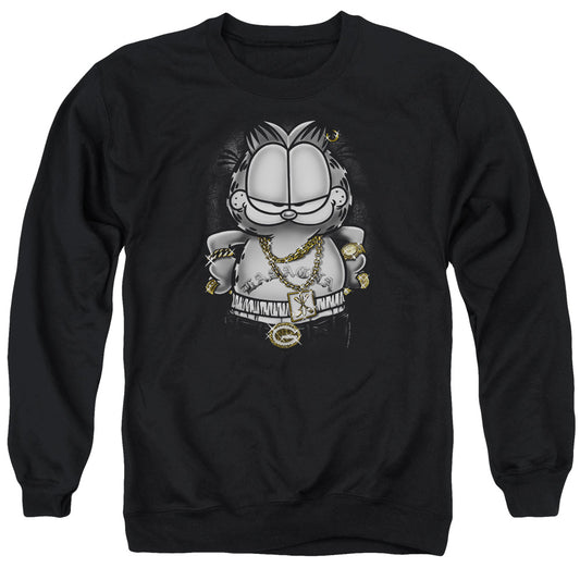 Garfield Lasagna For Life Mens Crewneck Sweatshirt Black