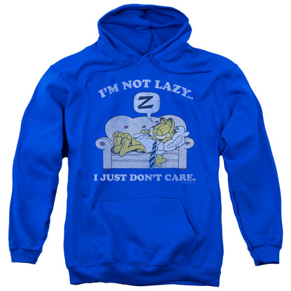 Garfield Not Lazy Mens Hoodie Royal Blue