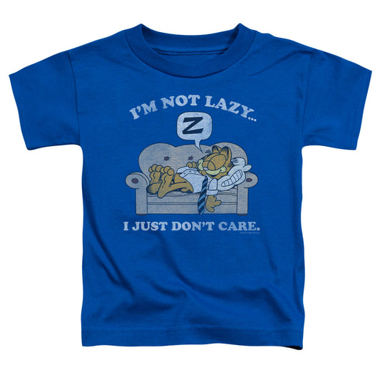 Garfield Not Lazy Toddler Kids Youth T Shirt Royal Blue