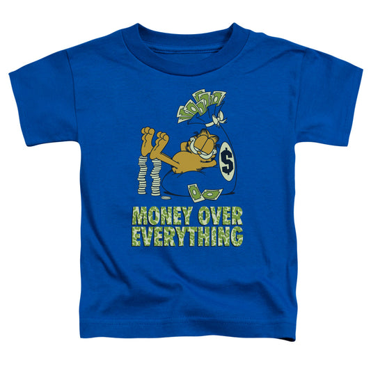 Garfield Money is Everything Toddler Kids Youth T Shirt Royal Blue