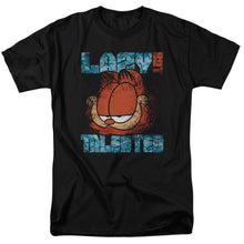Load image into Gallery viewer, Garfield Lazy but Talented Distressed Mens T Shirt Black