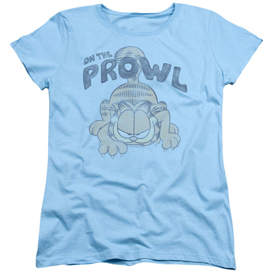 Garfield Prowl Womens T Shirt Light Blue
