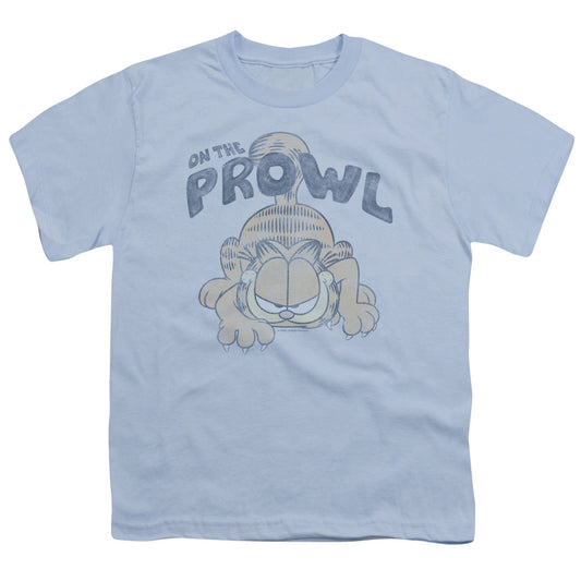 Garfield Prowl Kids Youth T Shirt Light Blue
