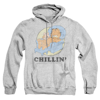 Garfield Chillin Mens Hoodie Athletic Heather