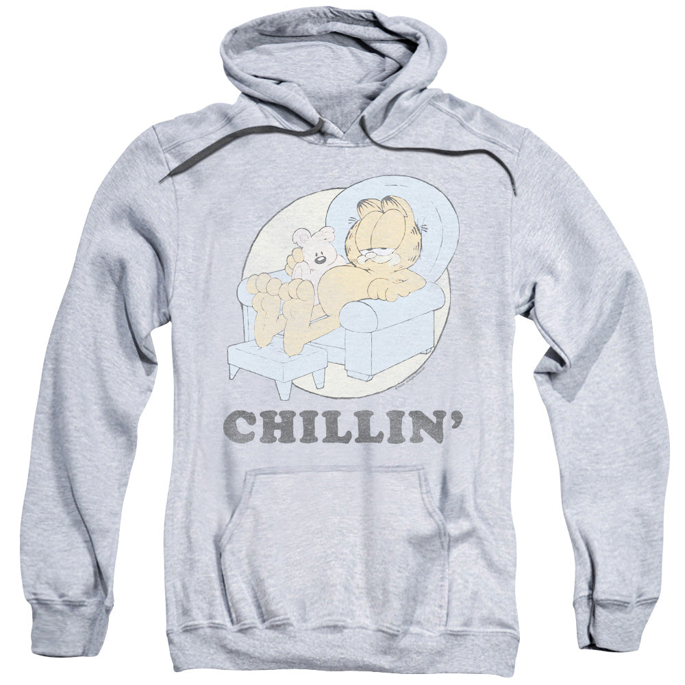Garfield Chillin Mens Hoodie Athletic Heather
