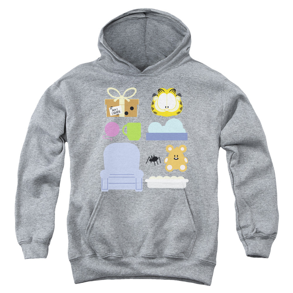 Garfield Gift Set Kids Youth Hoodie Heather