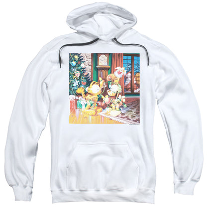 Garfield Odie Tree Mens Hoodie White