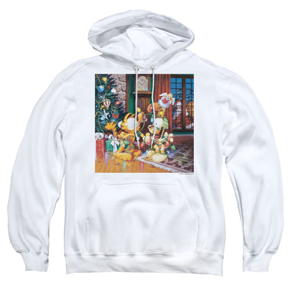 Garfield Odie Tree Mens Hoodie White
