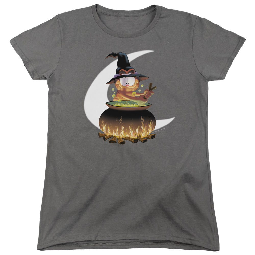Garfield Stir the Pot Womens T Shirt Charcoal