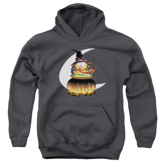 Garfield Stir the Pot Kids Youth Hoodie Charcoal