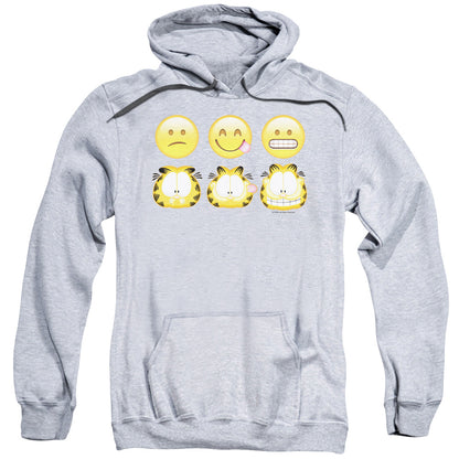 Garfield Emojis Mens Hoodie Athletic Heather