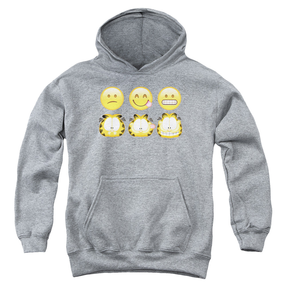 Garfield Emojis Kids Youth Hoodie Athletic Heather