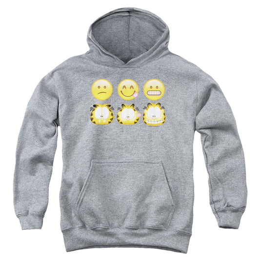 Garfield Emojis Kids Youth Hoodie Athletic Heather