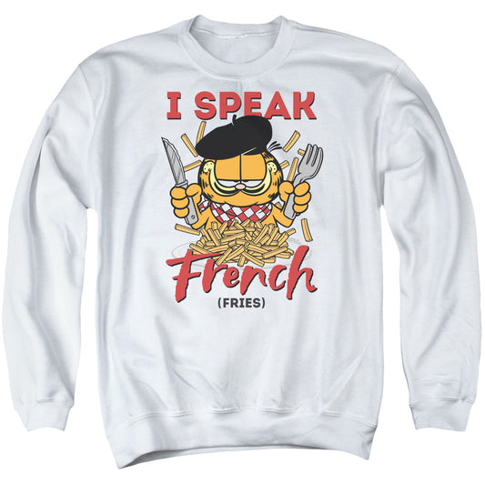 Garfield Speaking Love Mens Crewneck Sweatshirt White