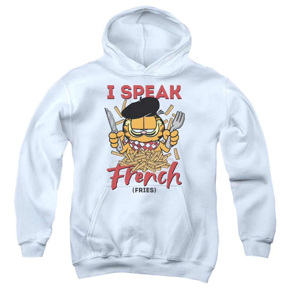 Garfield Speaking Love Kids Youth Hoodie White