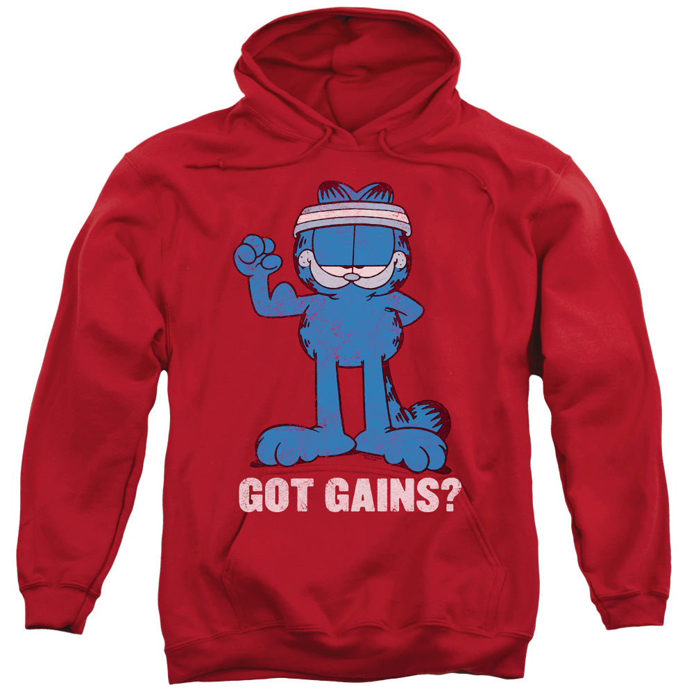 Garfield Got Gains Mens Hoodie Red