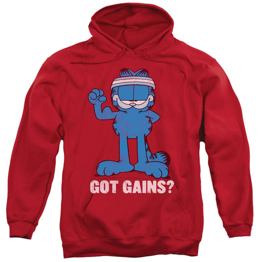 Garfield Got Gains Mens Hoodie Red