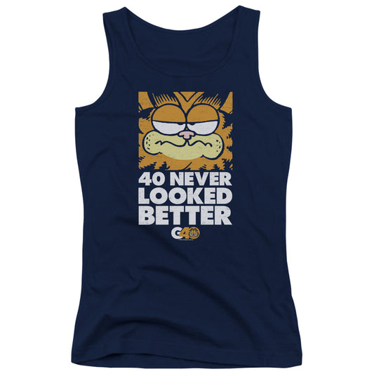 Garfield 40 Looks Womens Tank Top Shirt Navy