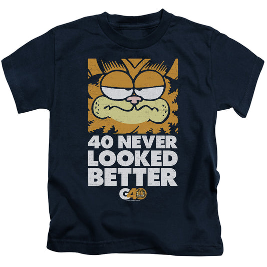 Garfield 40 Looks Juvenile Kids Youth T Shirt Navy