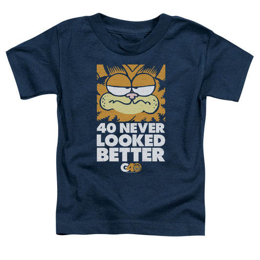 Garfield 40 Looks Toddler Kids Youth T Shirt Navy