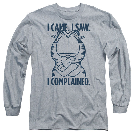 Garfield I Complained Mens Long Sleeve Shirt Athletic Heather Officially Licensed