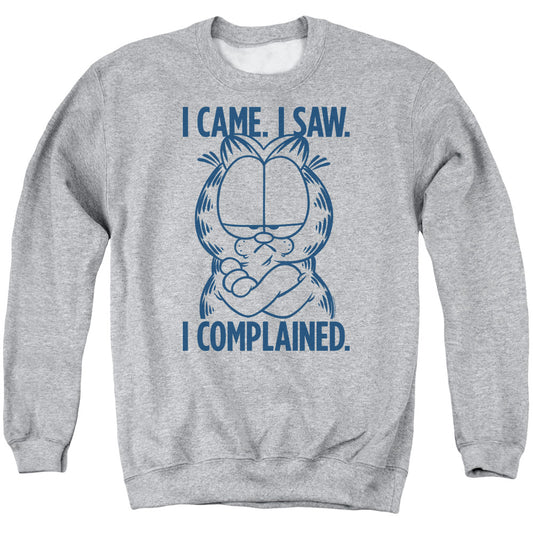 Garfield I Complained Mens Crewneck Sweatshirt Athletic Heather