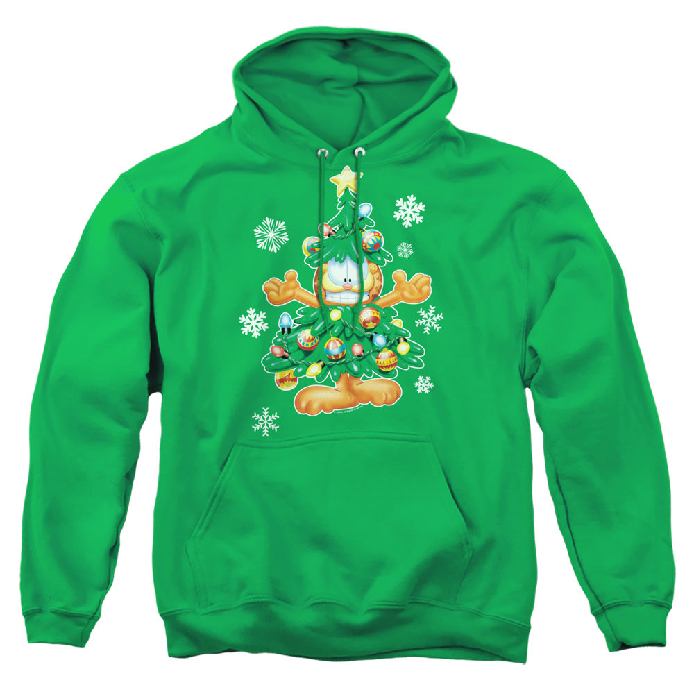 Garfield Tree Mens Hoodie Kelly Green