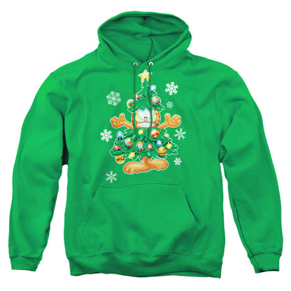 Garfield Tree Mens Hoodie Kelly Green
