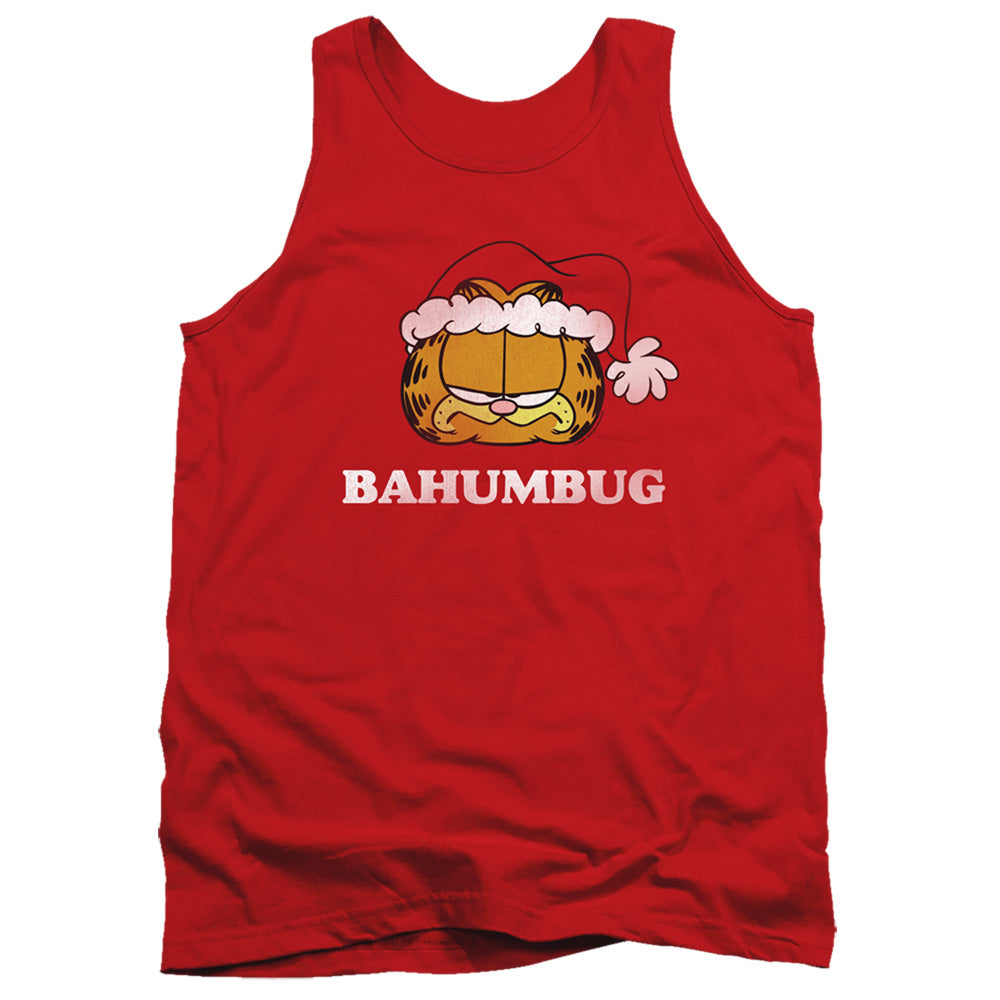 Garfield Bahumbug Mens Tank Top Shirt Red