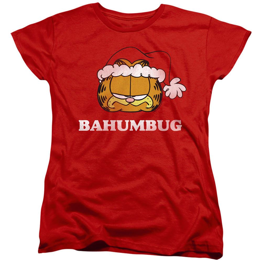 Garfield Bahumbug Womens T Shirt Red