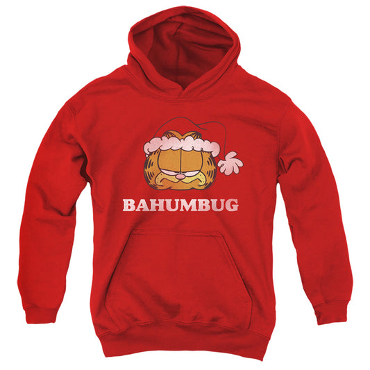 Garfield Bahumbug Kids Youth Hoodie Red
