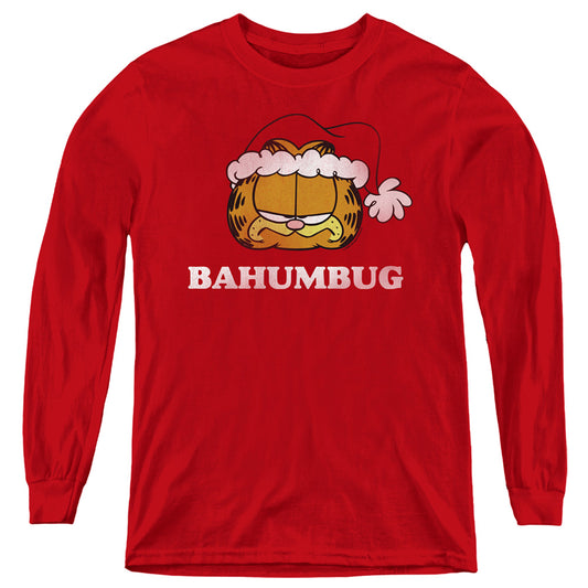 Garfield Bahumbug Youth Long Sleeve Red