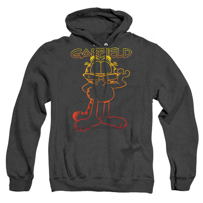 Garfield Hotshot Garfield Mens Heather Hoodie Black Officially Licensed