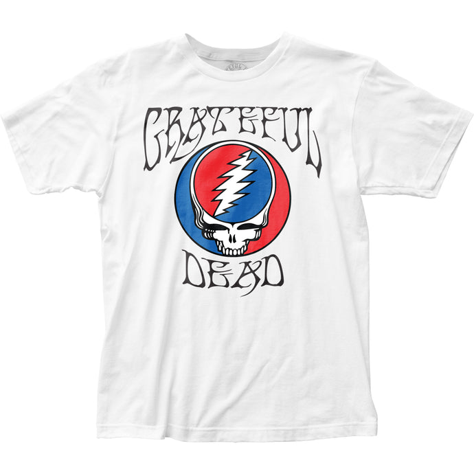 Grateful Dead Logo Steal Your Face Mens T Shirt White