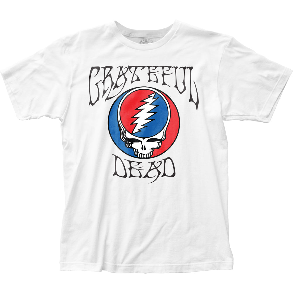 Grateful Dead Logo Steal Your Face Mens T Shirt White
