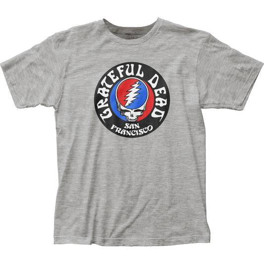 Grateful Dead Opaque Skull Mens T Shirt Sport Grey