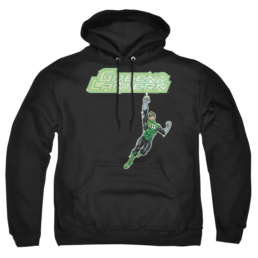 Green Lantern Energy Construct Logo Mens Hoodie Black Officially Licensed