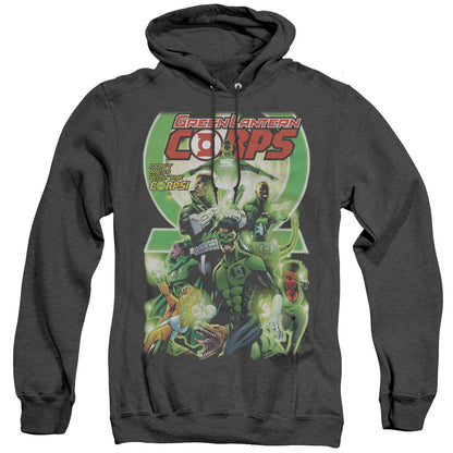 Green Lantern Gl Corps #25 Cover Mens Heather Hoodie Black Officially Licensed