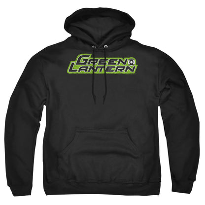 Green Lantern Scribble Title Mens Hoodie Black Officially Licensed