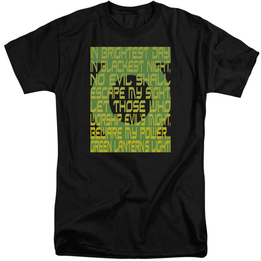 Green Lantern Green Lantern Oath Mens Tall T Shirt Black Officially Licensed